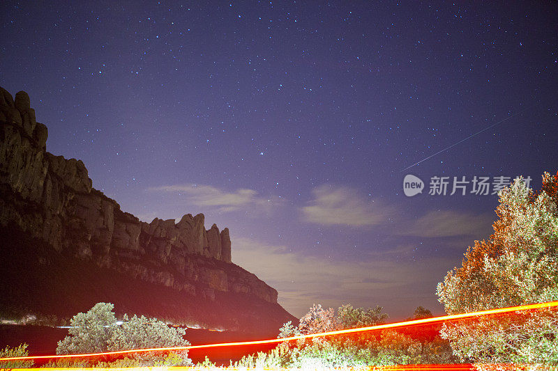 英仙座流星雨在蒙特塞拉特- 2017年8月